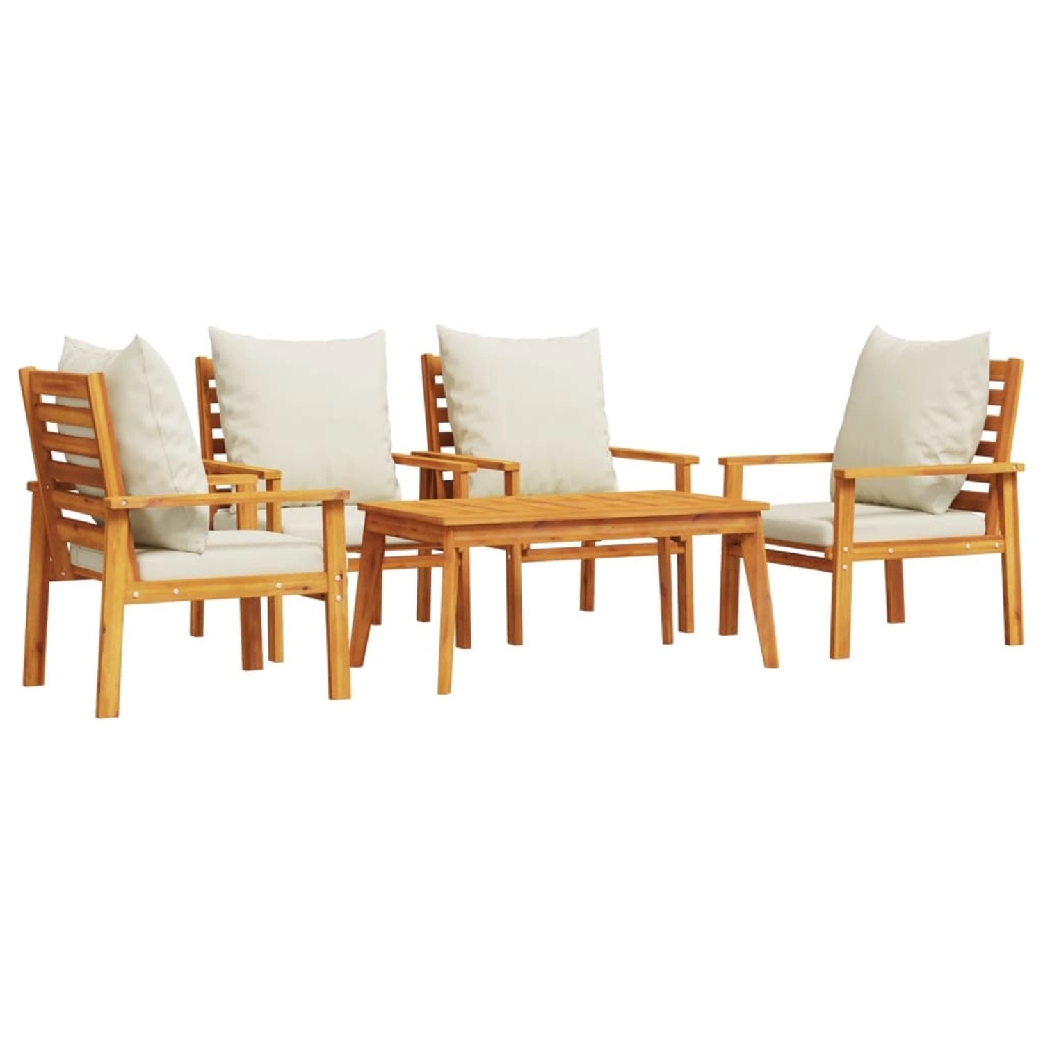 vidaXL 5-Tlg Garten-Lounge-Set mit Kissen Massivholz Akazie 3211804 günstig online kaufen