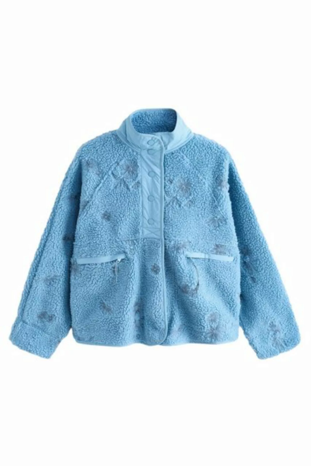 Next Fleecejacke Jacke aus Teddyfell-Fleece mit Druckknöpfen (1-St) günstig online kaufen