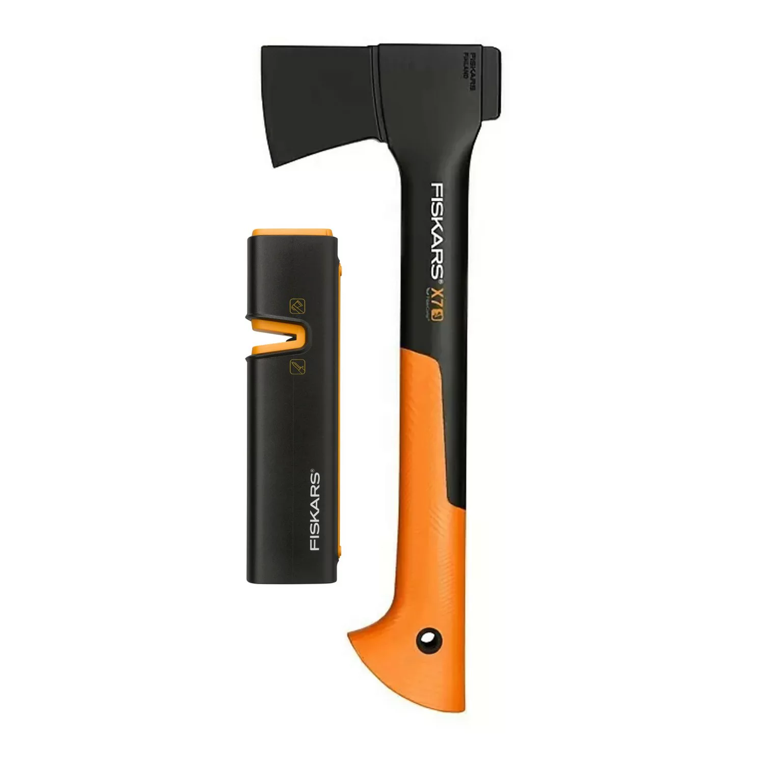 Fiskars Universalaxt-Set X7-S mit Axt- & Messerschärfer Xsharp günstig online kaufen