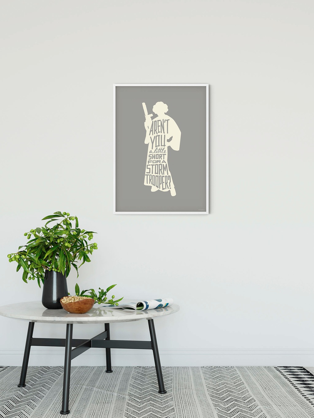 Komar Bild "Star Wars Silhouette Quotes Leia", Disney, (1 St.), Wandbild zu günstig online kaufen