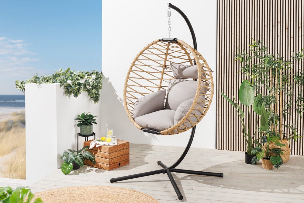 riess-ambiente Hängesessel IBIZA natur-beige / anthrazit günstig online kaufen