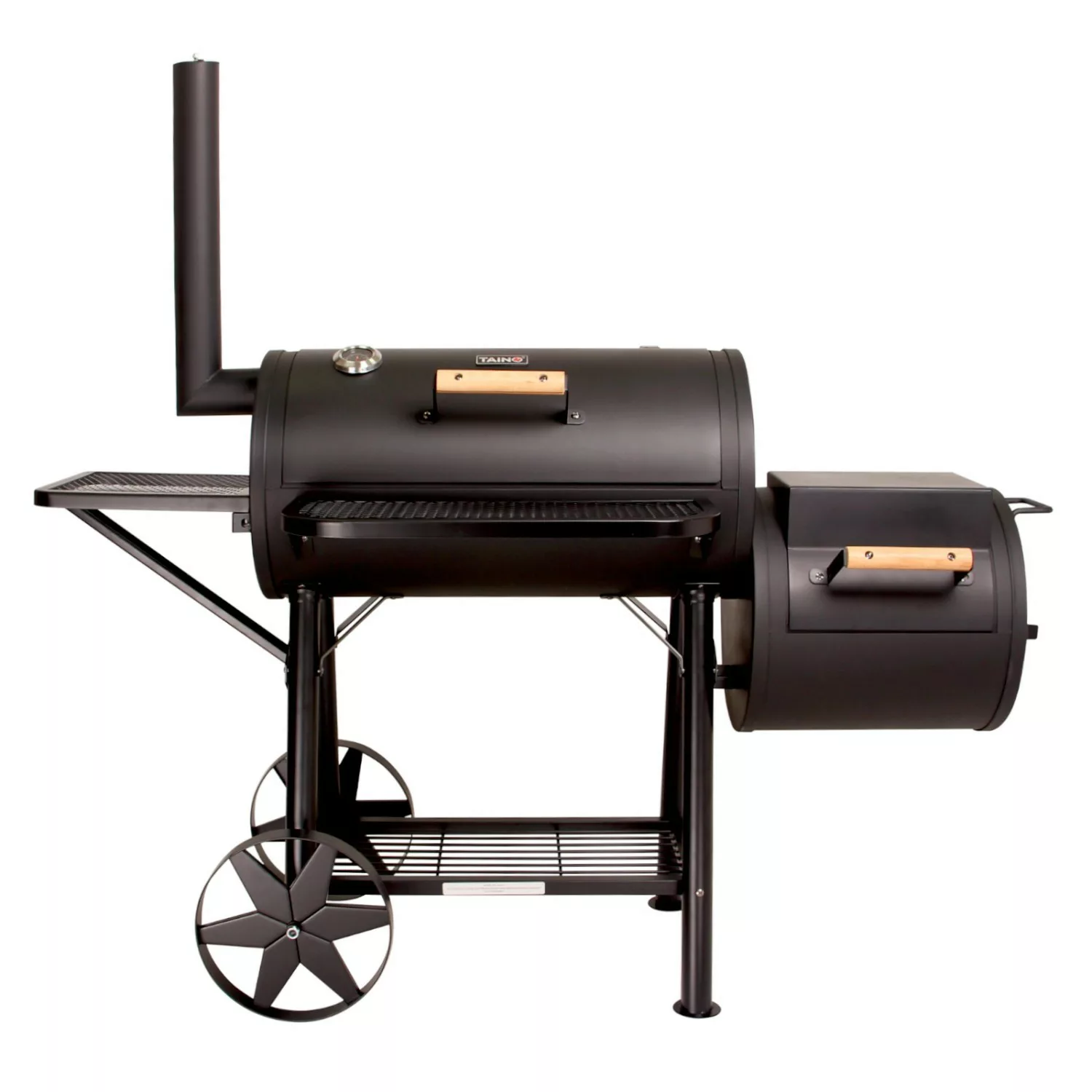 Taino Yuma Massiver Smoker BBQ Grillwagen Holzkohle Grill 90KG 3,5mm Offset günstig online kaufen