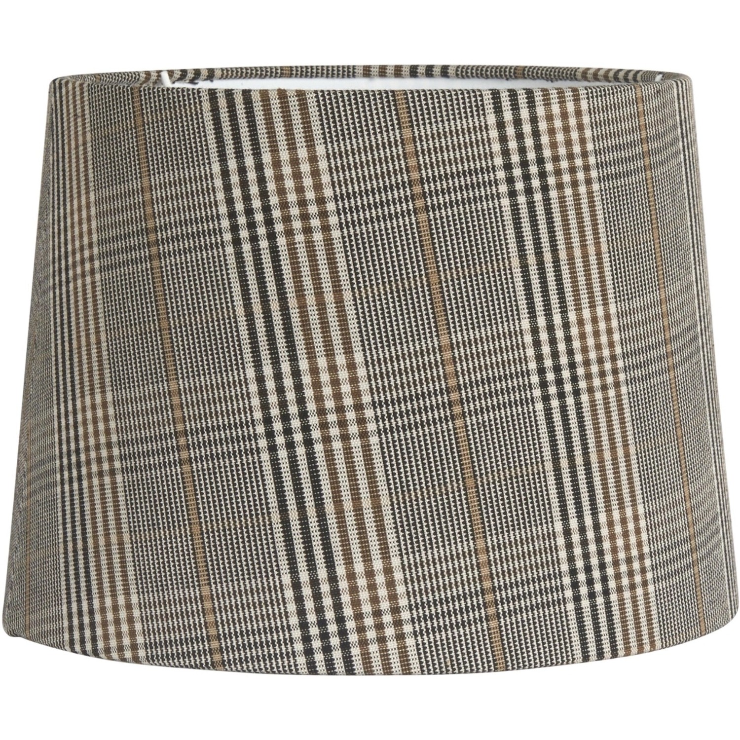 PR Home Sofia Lampenschirm Textil Grau Kariert E27 20x15,5cm günstig online kaufen