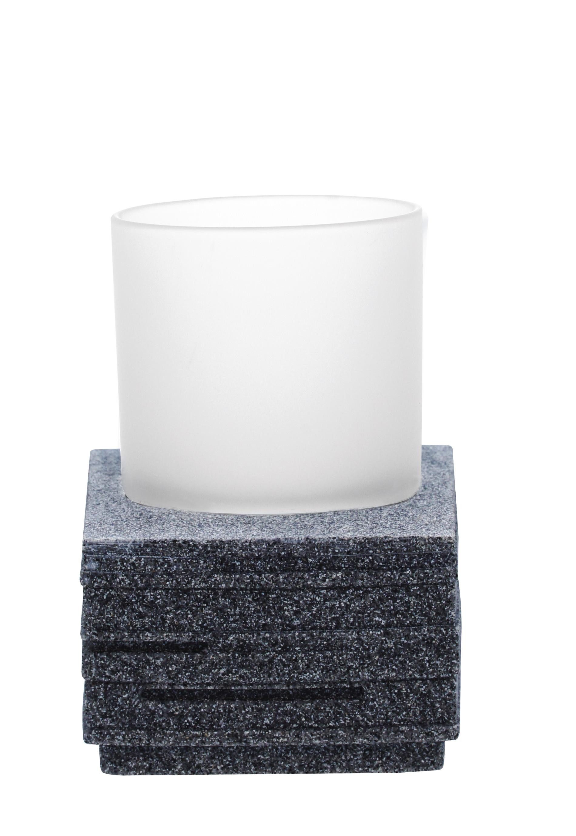Ridder Badaccessoire-Set Aufbewahrungsbecher Brick grau günstig online kaufen