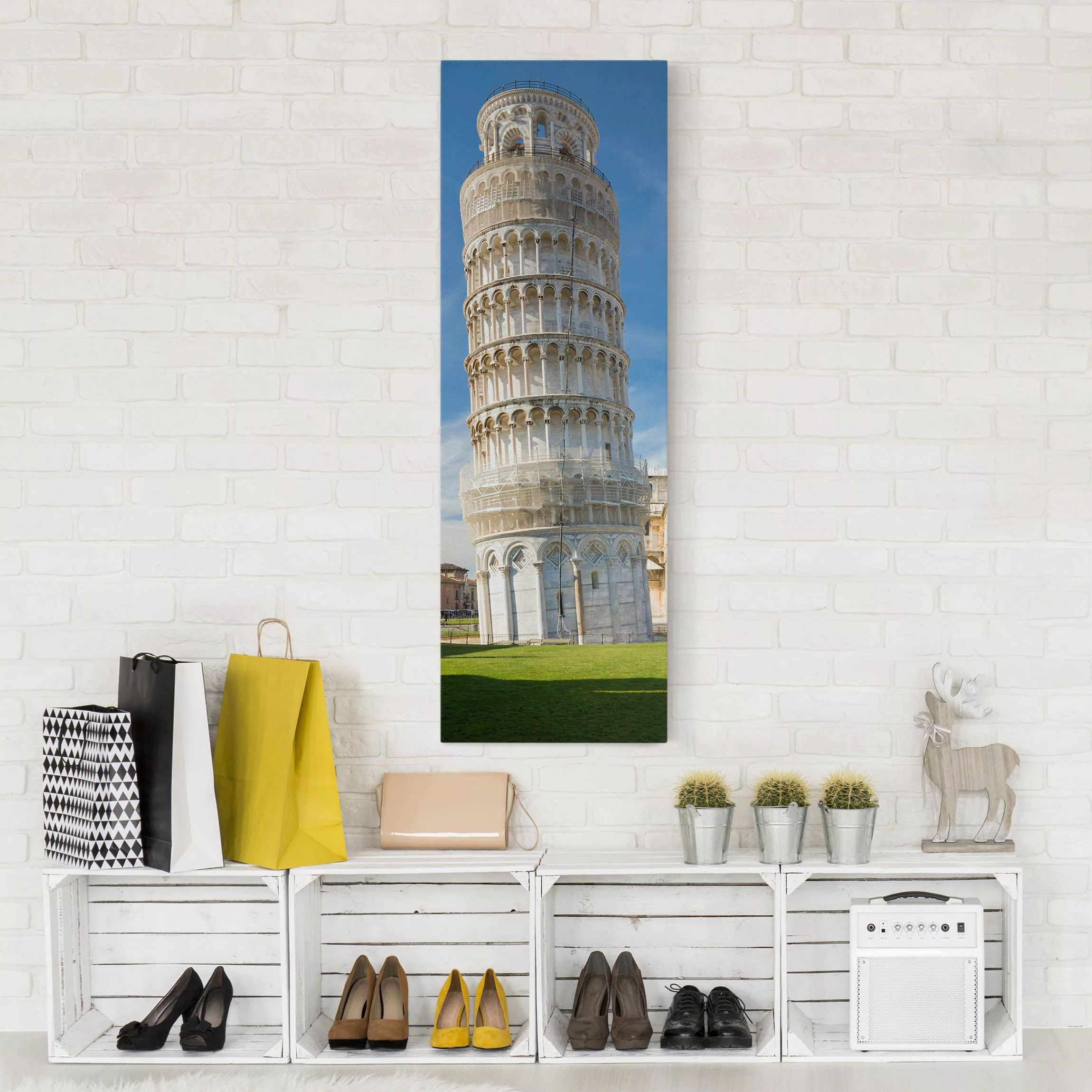 Leinwandbild Architektur & Skyline - Hochformat Der schiefe Turm von Pisa günstig online kaufen