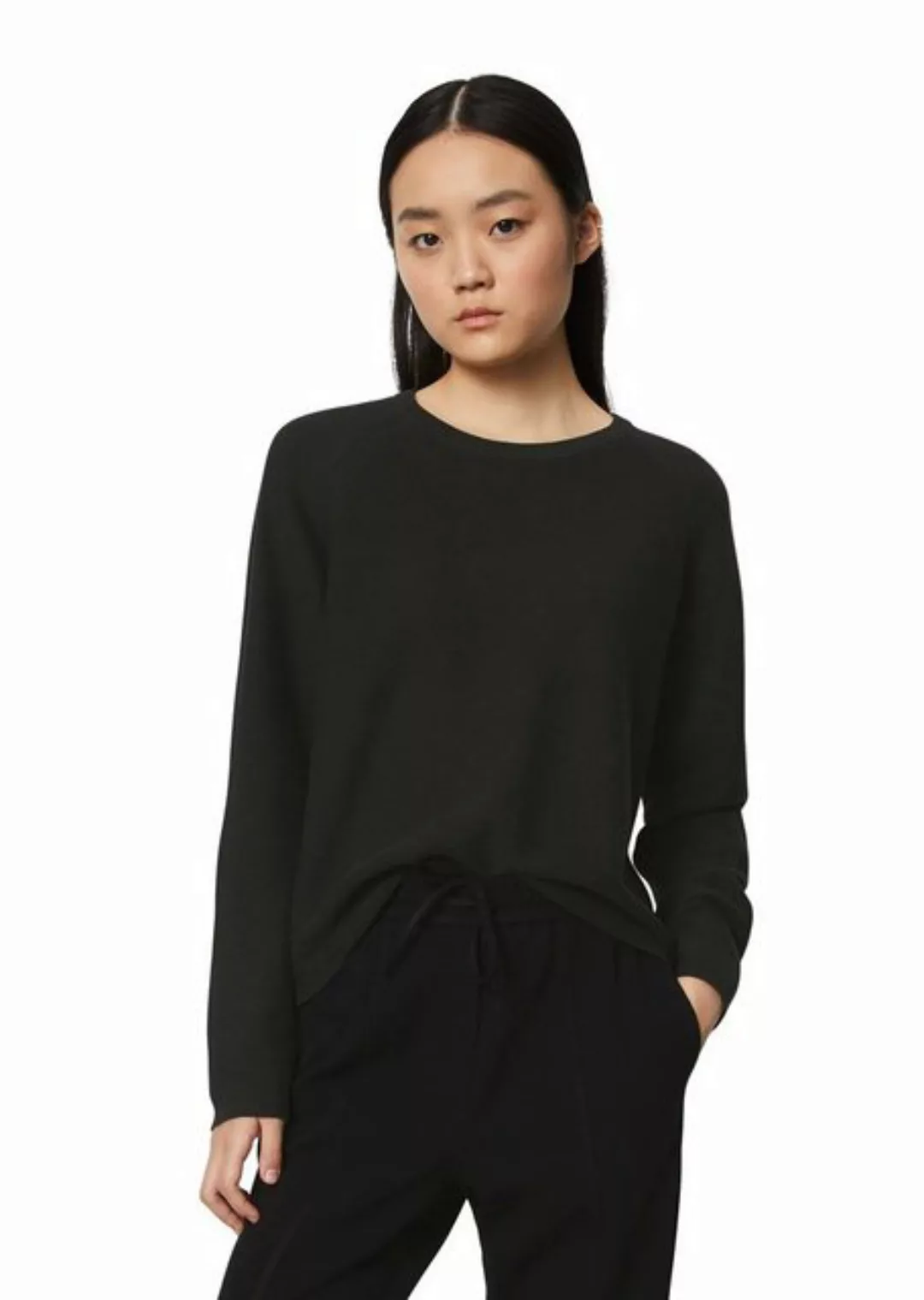Marc O'Polo DENIM Rundhalspullover Pullover, long sleeves, mini struct günstig online kaufen