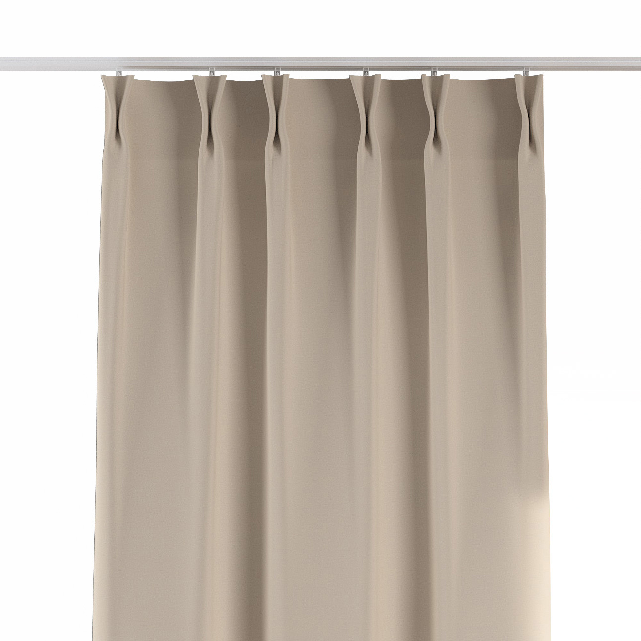 Vorhang mit flämischen 2-er Falten, natural, Leinen (392-10) günstig online kaufen