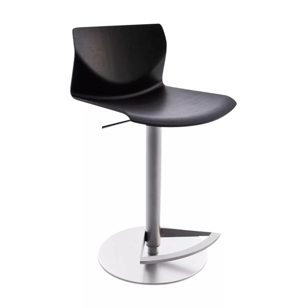 la palma - Kai S39 Barhocker Sitzfläche Eiche 54-79cm - schwarz/Sitzfläche günstig online kaufen