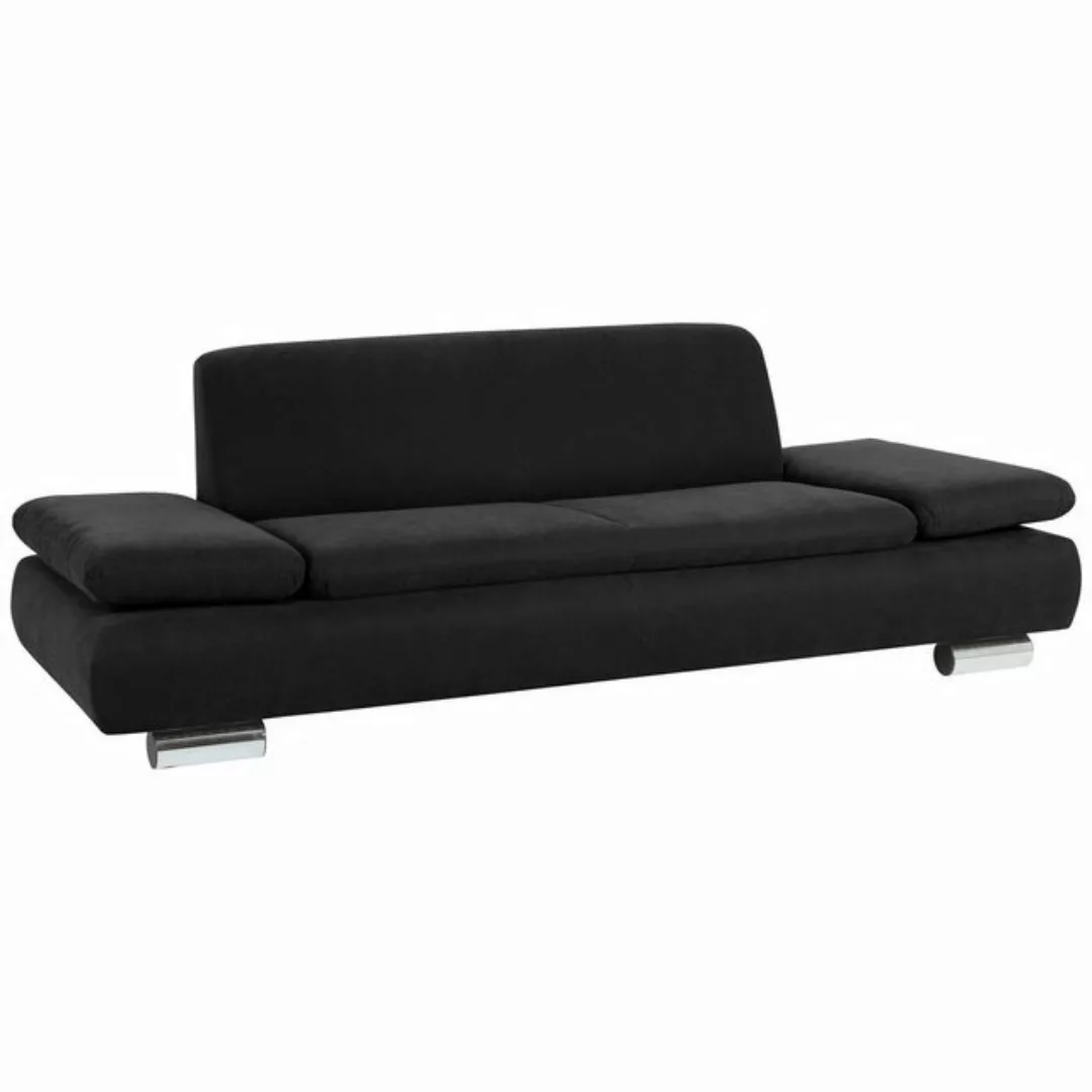 58 aufm Kessel Sofa 2,5-Sitzer Kaye Bezug Veloursstoff Metallfuß verchromt günstig online kaufen