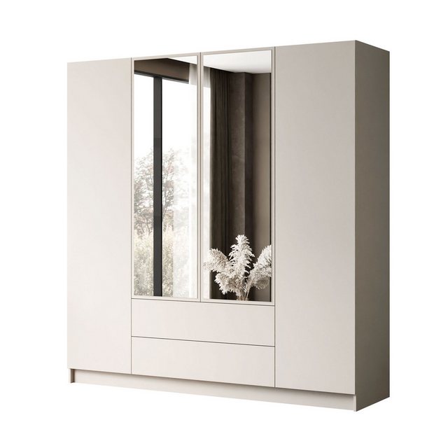 Lookway Kleiderschrank AUREL 4D2SZ KASCHMIR mit Spiegel günstig online kaufen