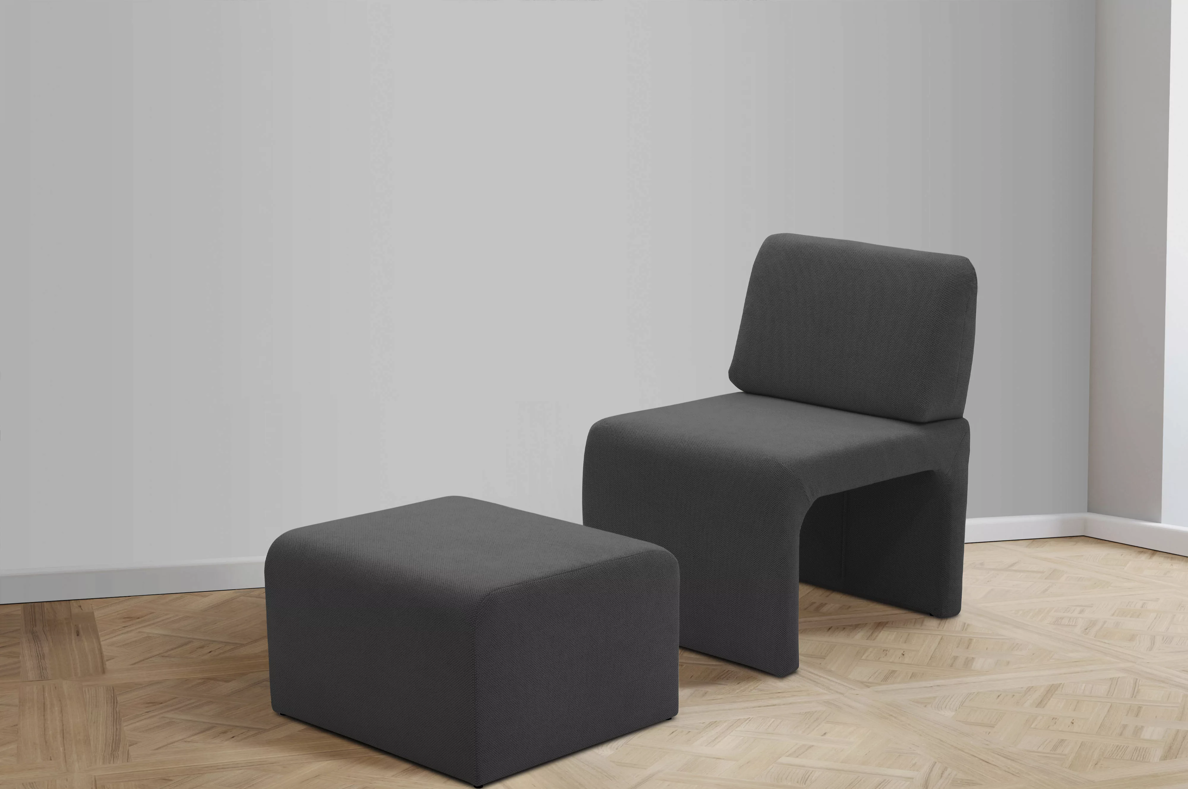 DOMO collection Sessel "mit Hocker 700017 ideal für kleine Räume, platzspar günstig online kaufen