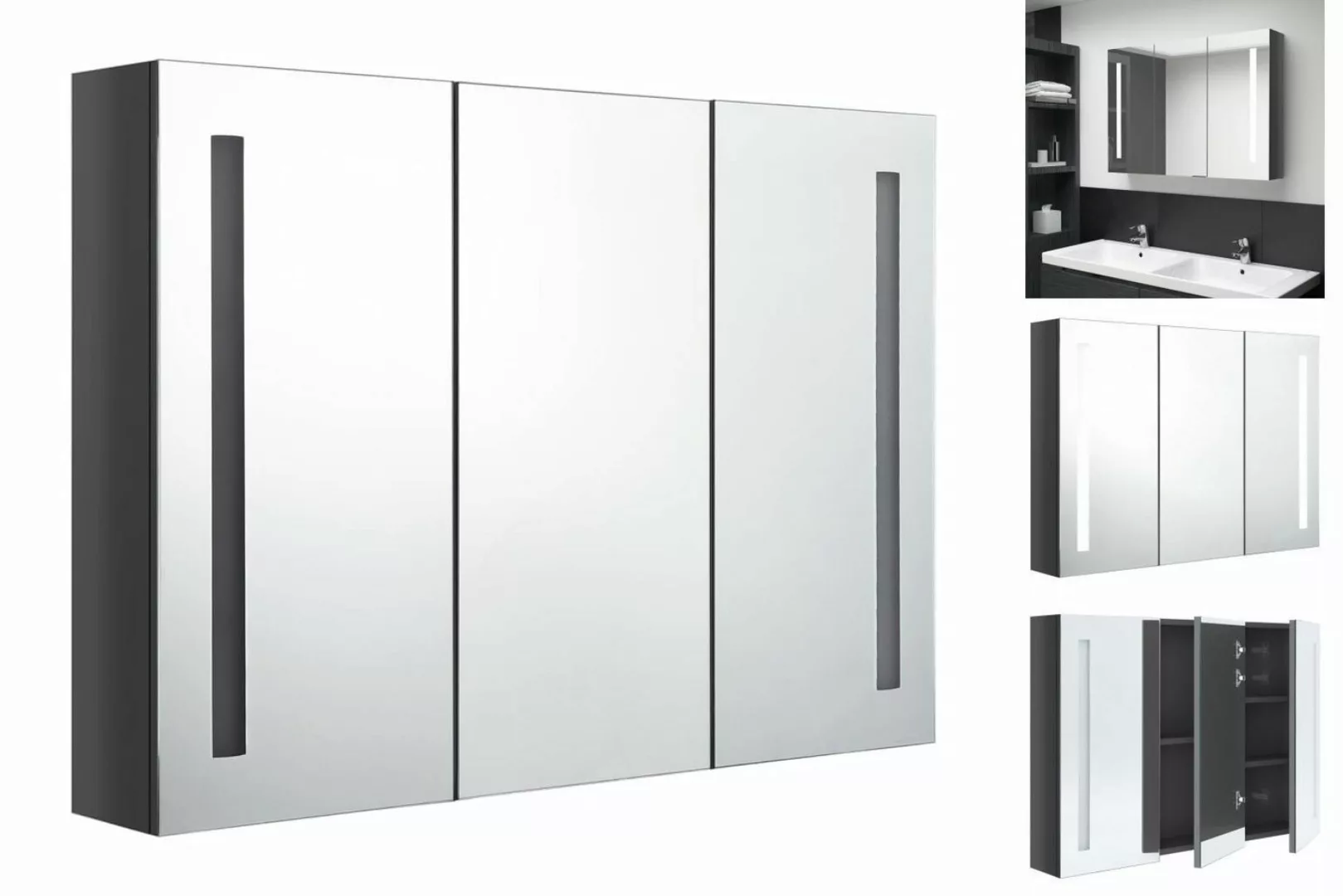 vidaXL Spiegelschrank Badspiegel LED Spiegelschrank fürs Bad 89x14x62 cm Gl günstig online kaufen