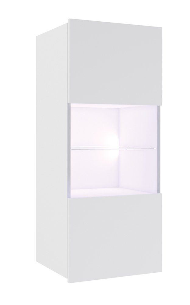 Lomadox Hängevitrine CAIRNS-132 in weiß Hochglanz, günstig online kaufen