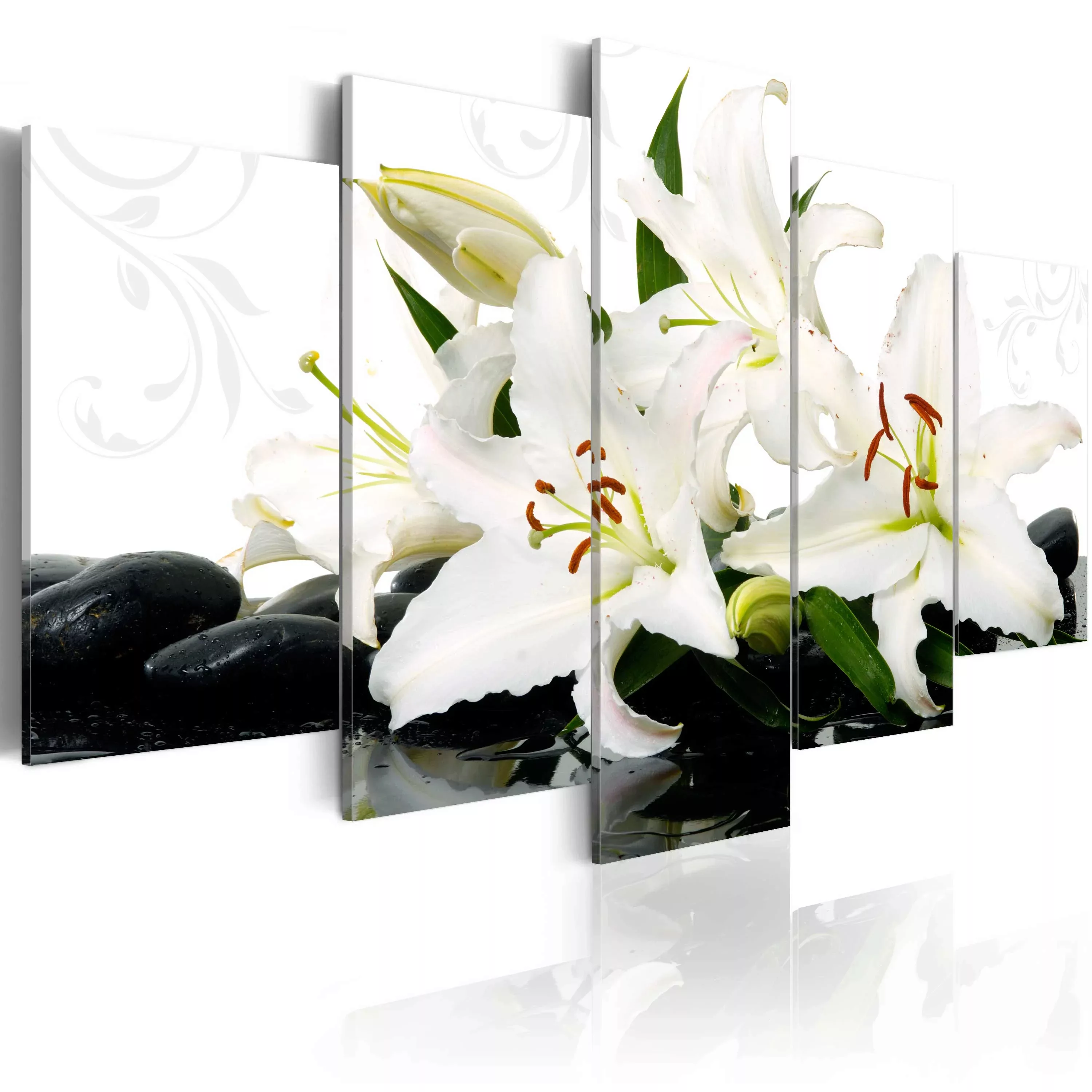 Wandbild - Lilies and zen stones günstig online kaufen