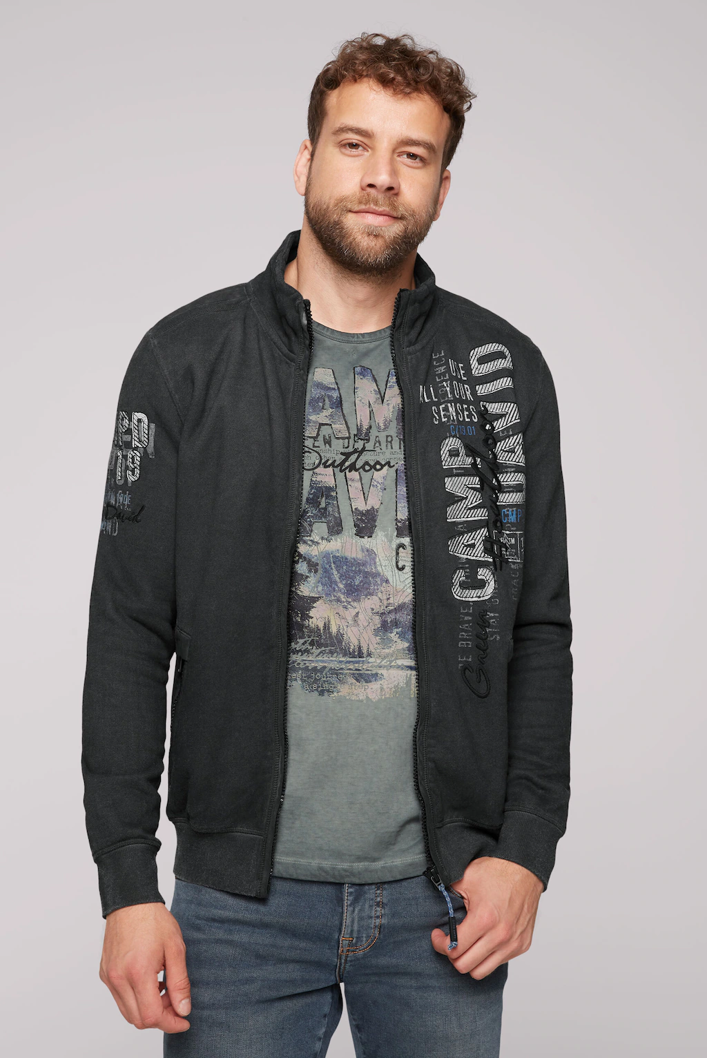 CAMP DAVID Sweatjacke, mit Baumwolle günstig online kaufen