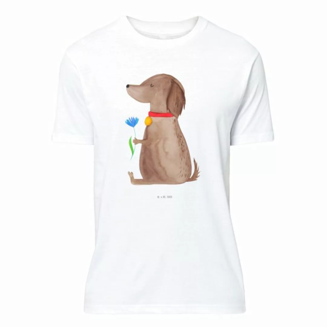 Mr. & Mrs. Panda T-Shirt Hund Blume - Weiß - Geschenk, Hundeliebe, Herrn, T günstig online kaufen