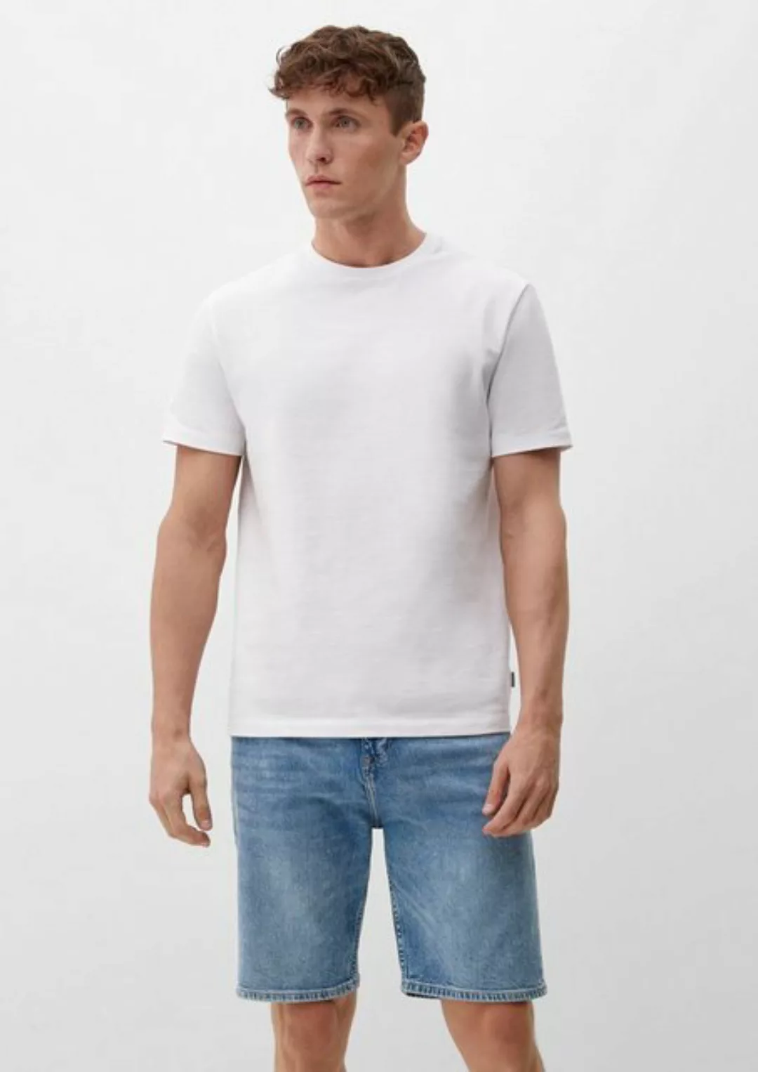 s.Oliver Jeansshorts Jeans-Shorts / Relaxed Fit / Mid Rise Waschung, Leder- günstig online kaufen