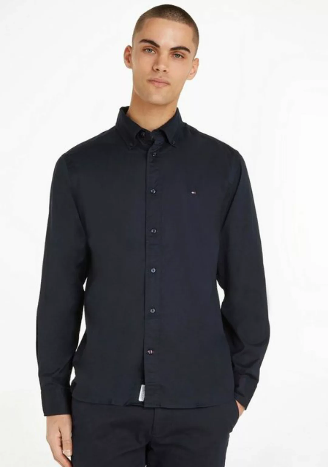 Tommy Hilfiger Langarmhemd LA-Hemd Flex Poplin günstig online kaufen
