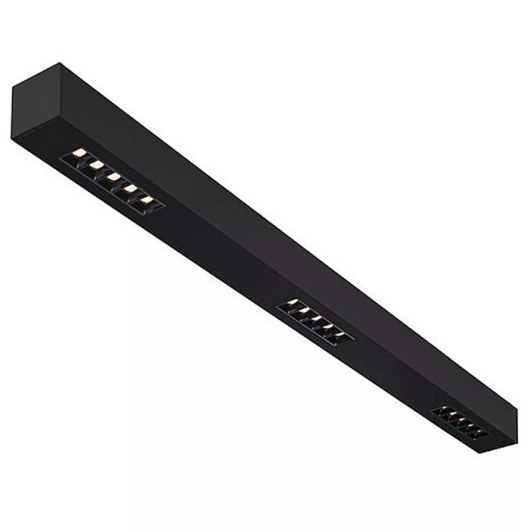 LED Deckenaufbauleuchte Q-Line in Schwarz 3x15W 3000K 1000mm günstig online kaufen