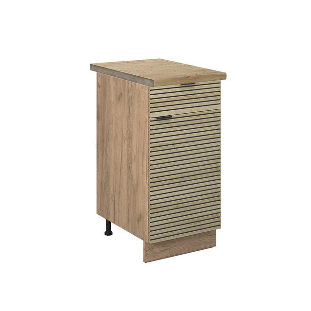 Vicco Unterschrank Fame-Line, Eiche Paneel/Goldkraft Eiche, 40 cm, AP Eiche günstig online kaufen