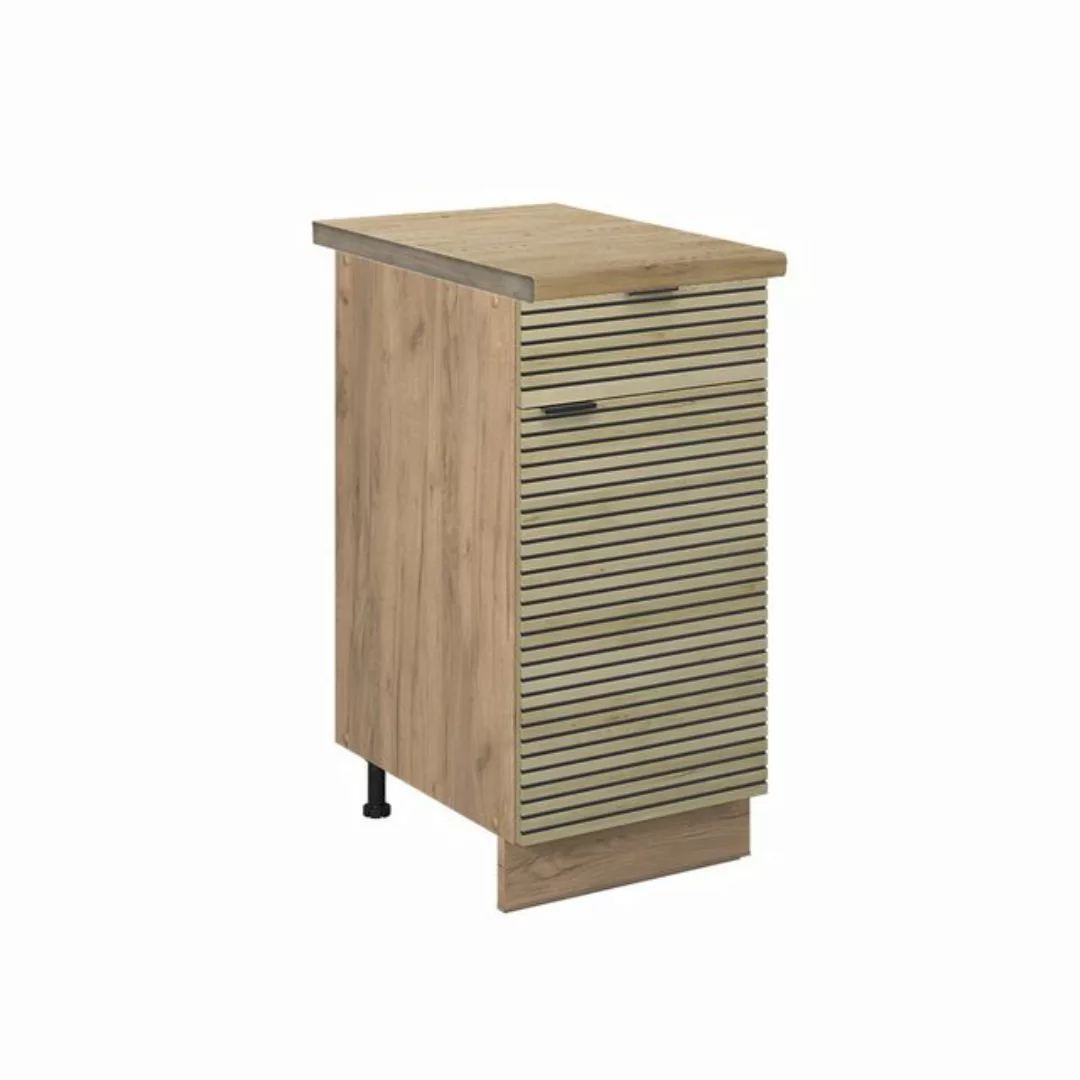 Vicco Unterschrank Fame-Line, Eiche Paneel/Goldkraft Eiche, 40 cm, AP Eiche günstig online kaufen