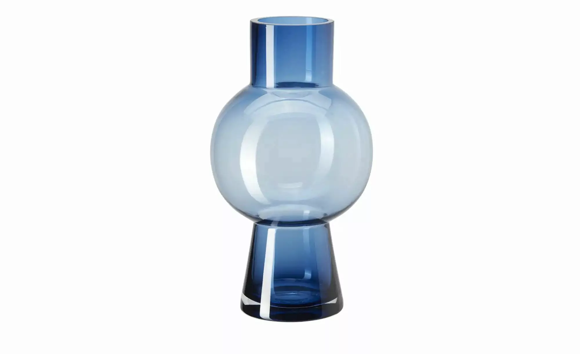 HOME STORY Vase   ¦ blau ¦ Glas ¦ Maße (cm): H: 31  Ø: 17.5 Accessoires > V günstig online kaufen