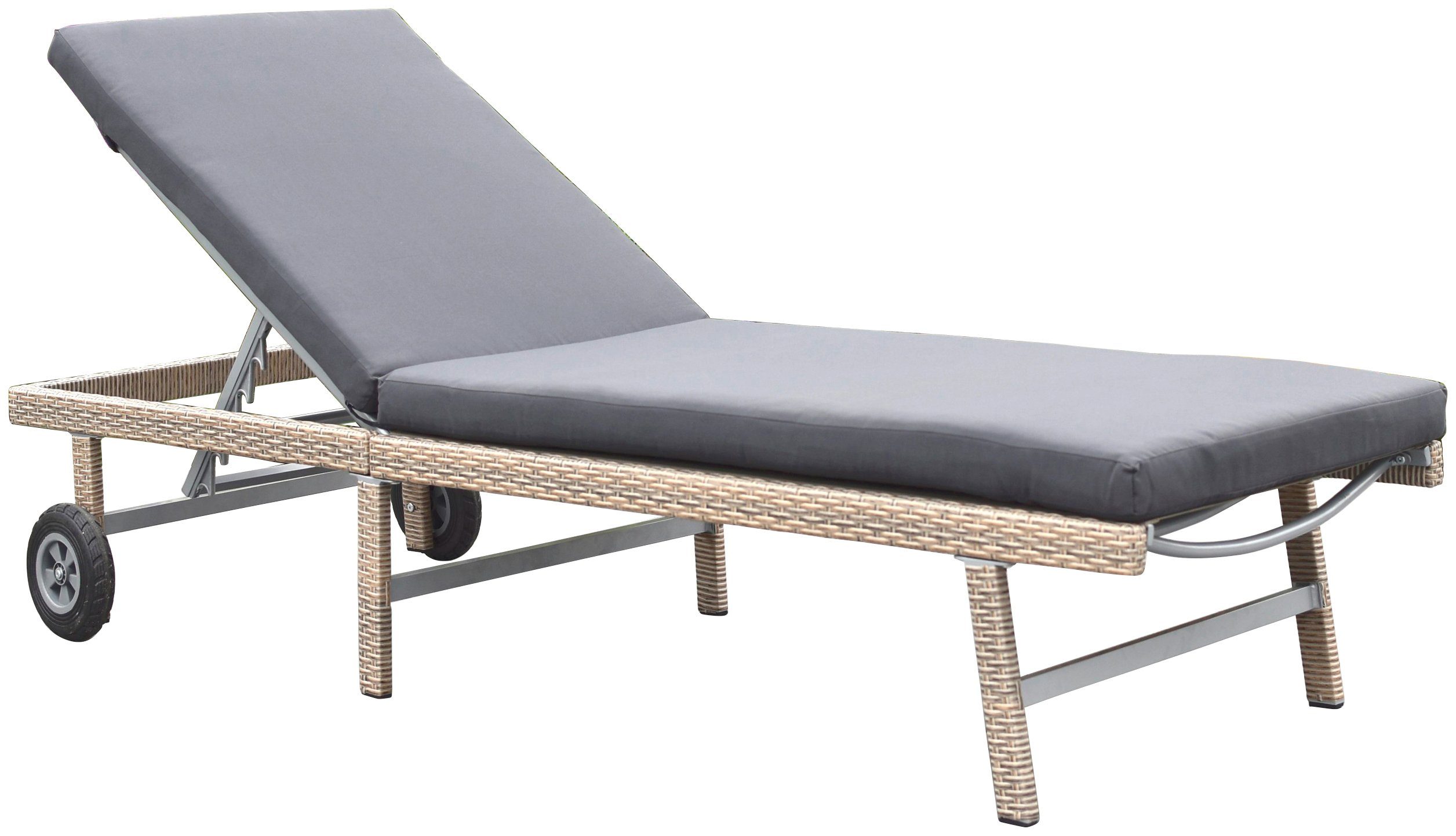 MERXX Gartenliege "Navarra", (1 St.), Länge: 202 cm, verstellbare Rückenleh günstig online kaufen