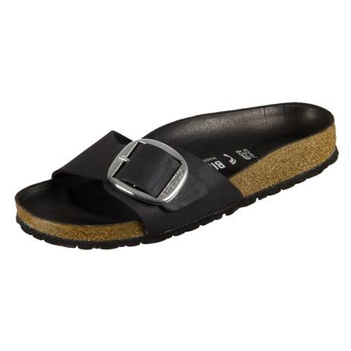 Birkenstock Madrid Big Buckle Black Natural Leather Schuhe EU 38 Black günstig online kaufen