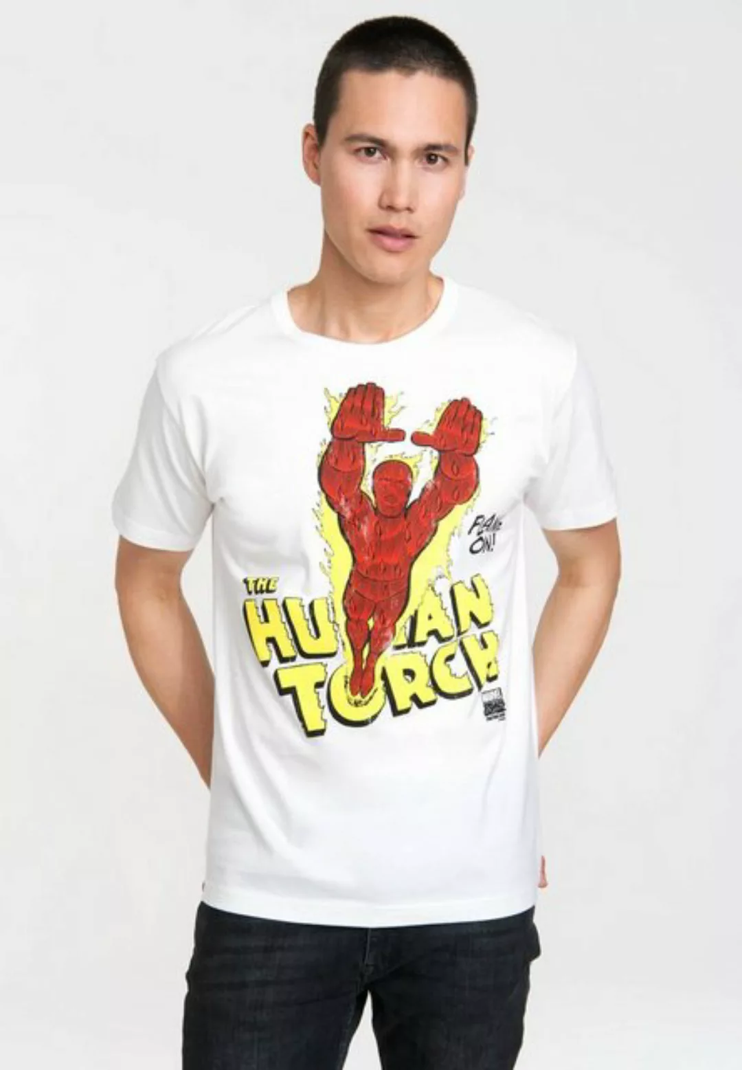 LOGOSHIRT T-Shirt Human Torch - Marvel mit coolem Print günstig online kaufen