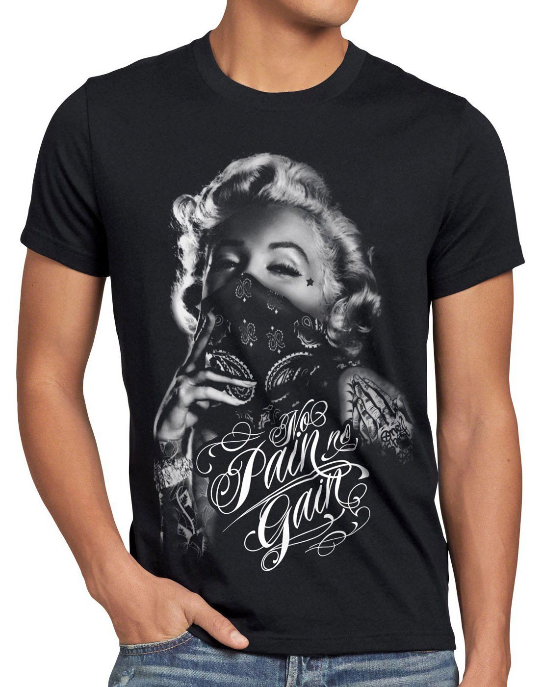 style3 T-Shirt Marilyn No Pain Tattoo günstig online kaufen