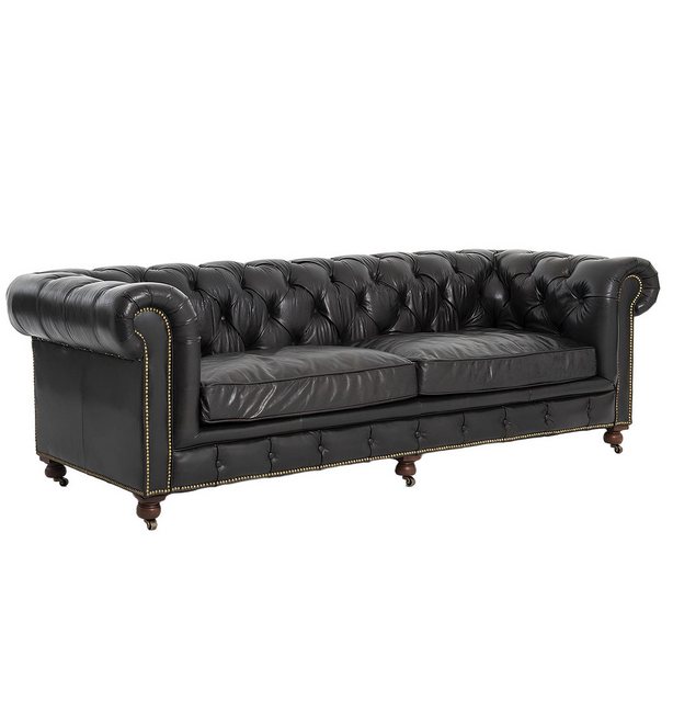 Xlmoebel Sofa 4-Sitzer Chesterfield Sofagarnitur aus Stoff und Leder, Herge günstig online kaufen