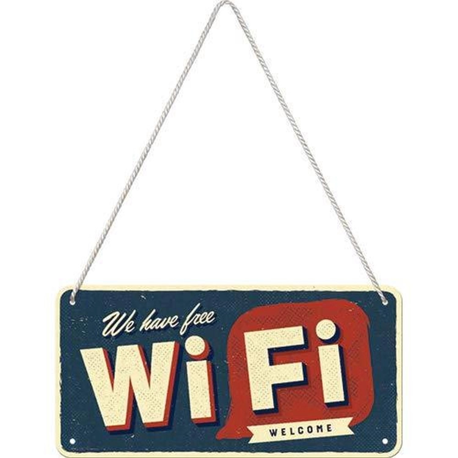 Nostalgic-Art Hängeschild Achtung Free Wi-Fi günstig online kaufen