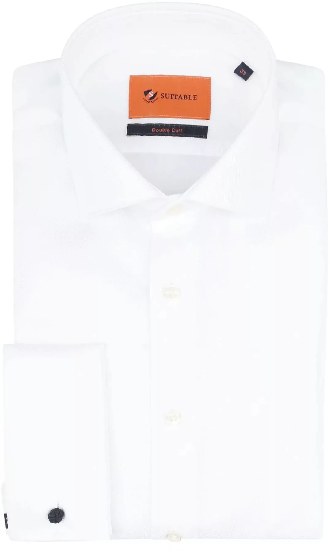 Suitable Hemd White Twill Doppelmanschette - Größe 41 günstig online kaufen