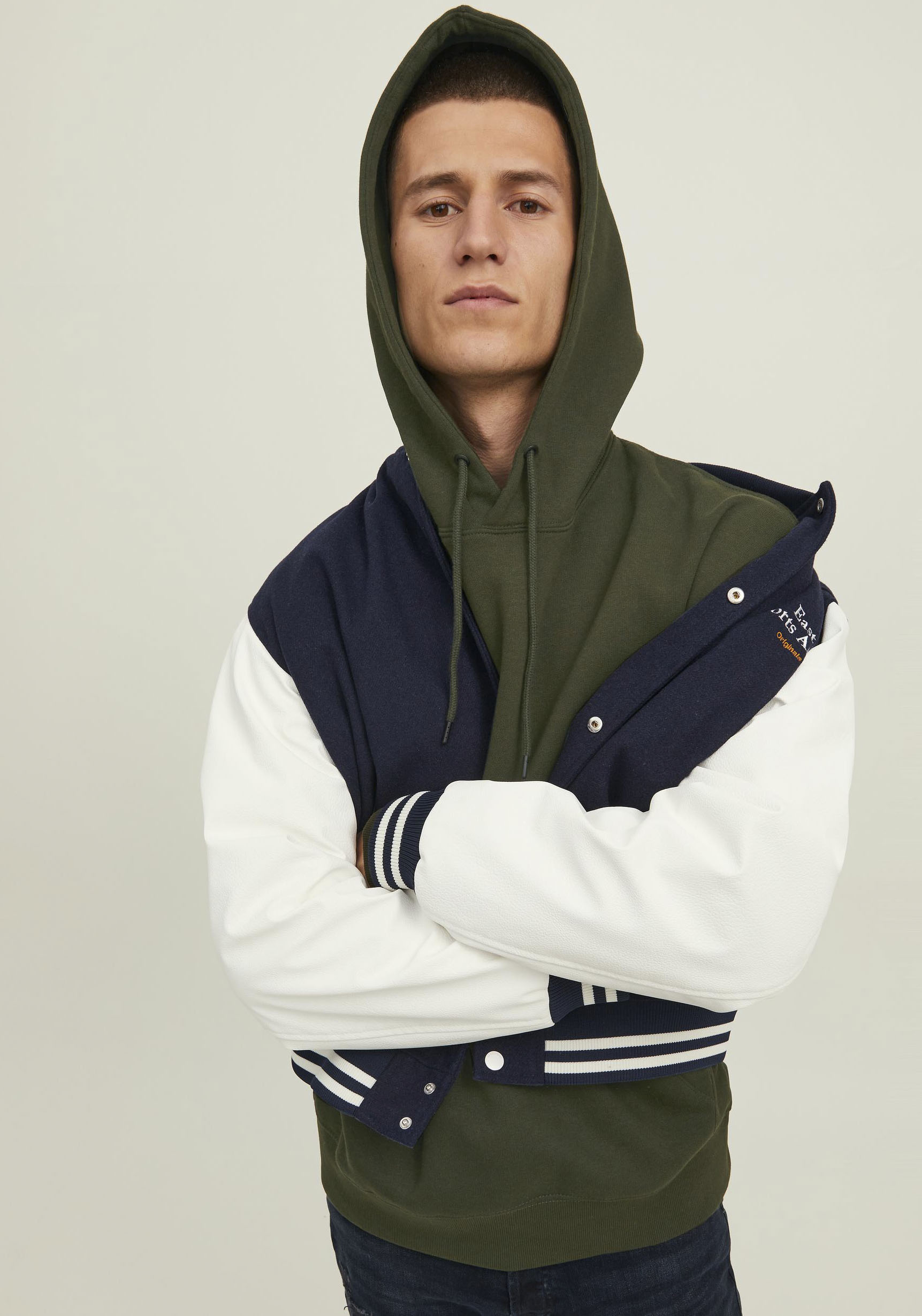 Jack & Jones Herren Hoodie Kapuzenpullover JJESTAR BASIC - Relaxed Fit günstig online kaufen