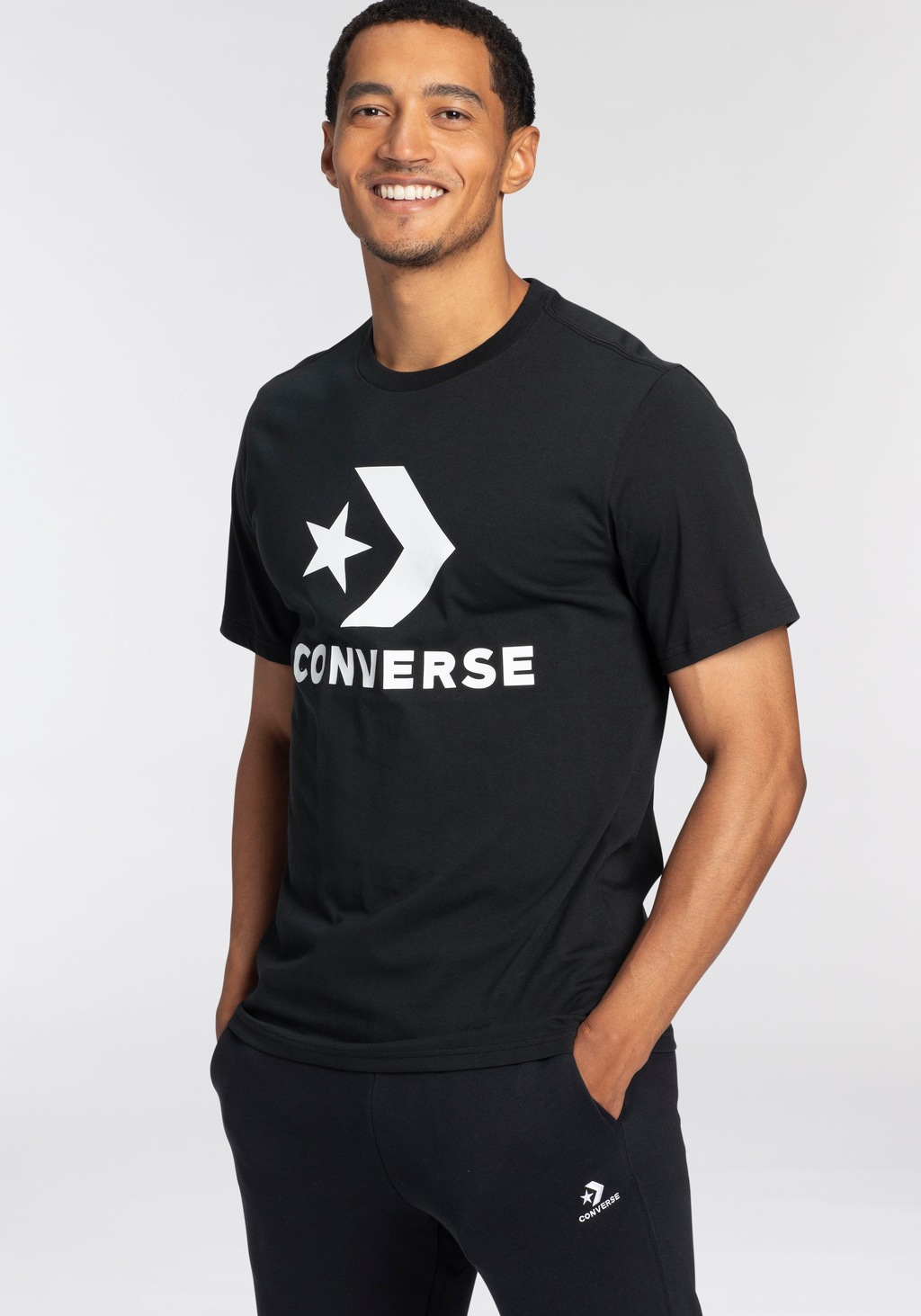 Converse T-Shirt "CONVERSE GO-TO STAR CHEVRON LOGO STANDARD-FIT T-SHIRT", U günstig online kaufen