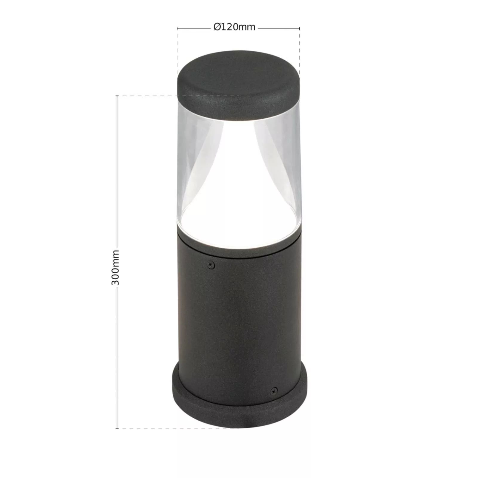 LED-Sockelleuchte Midnight, Anti-UV-Diffusor, IP65 günstig online kaufen