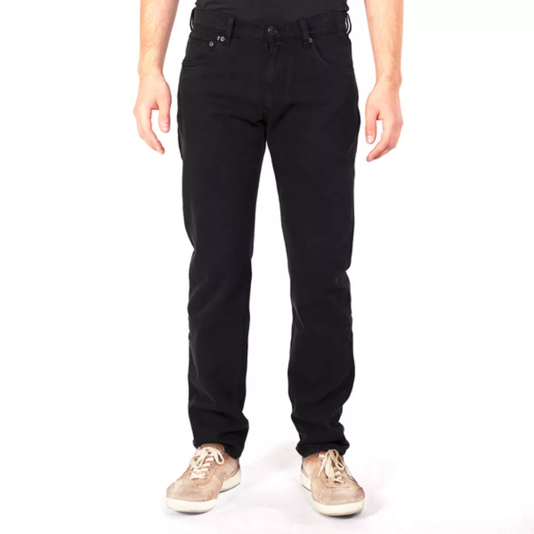 Schwarze Basic Jeans Regular Black Aus 100% Bio-baumwolle Ohne Elastan günstig online kaufen