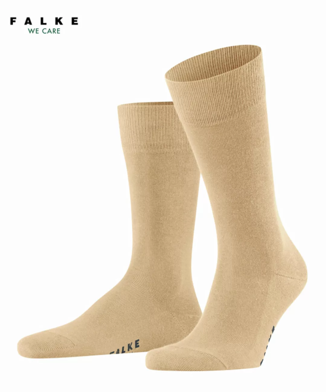FALKE Family Herren Socken, 39-42, Beige, Uni, Baumwolle, 14657-406502 günstig online kaufen