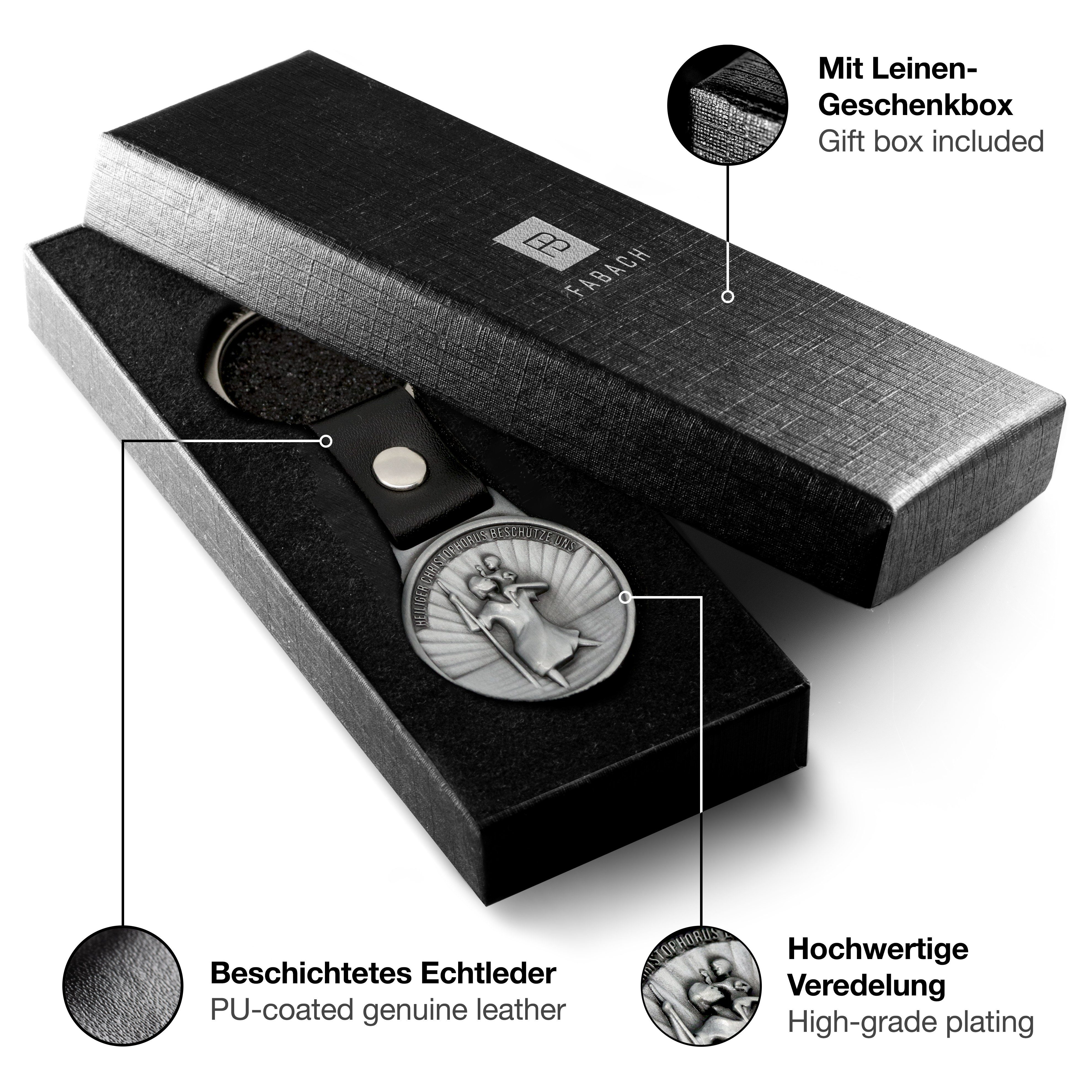 FABACH Schlüsselanhänger Christophorus am Lederband - günstig online kaufen