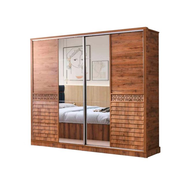 JVmoebel Kleiderschrank Braun Kleiderschrank Rechteckig Modern Design Stil günstig online kaufen