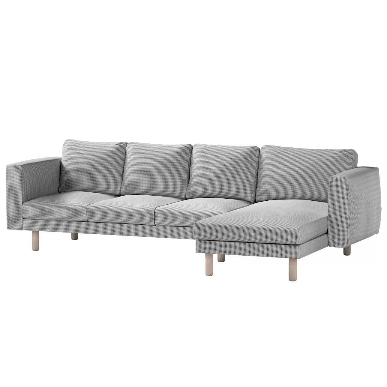 Bezug für Norsborg 4-Sitzer Sofa mit Recamiere, schwarz-beige, Norsborg Bez günstig online kaufen