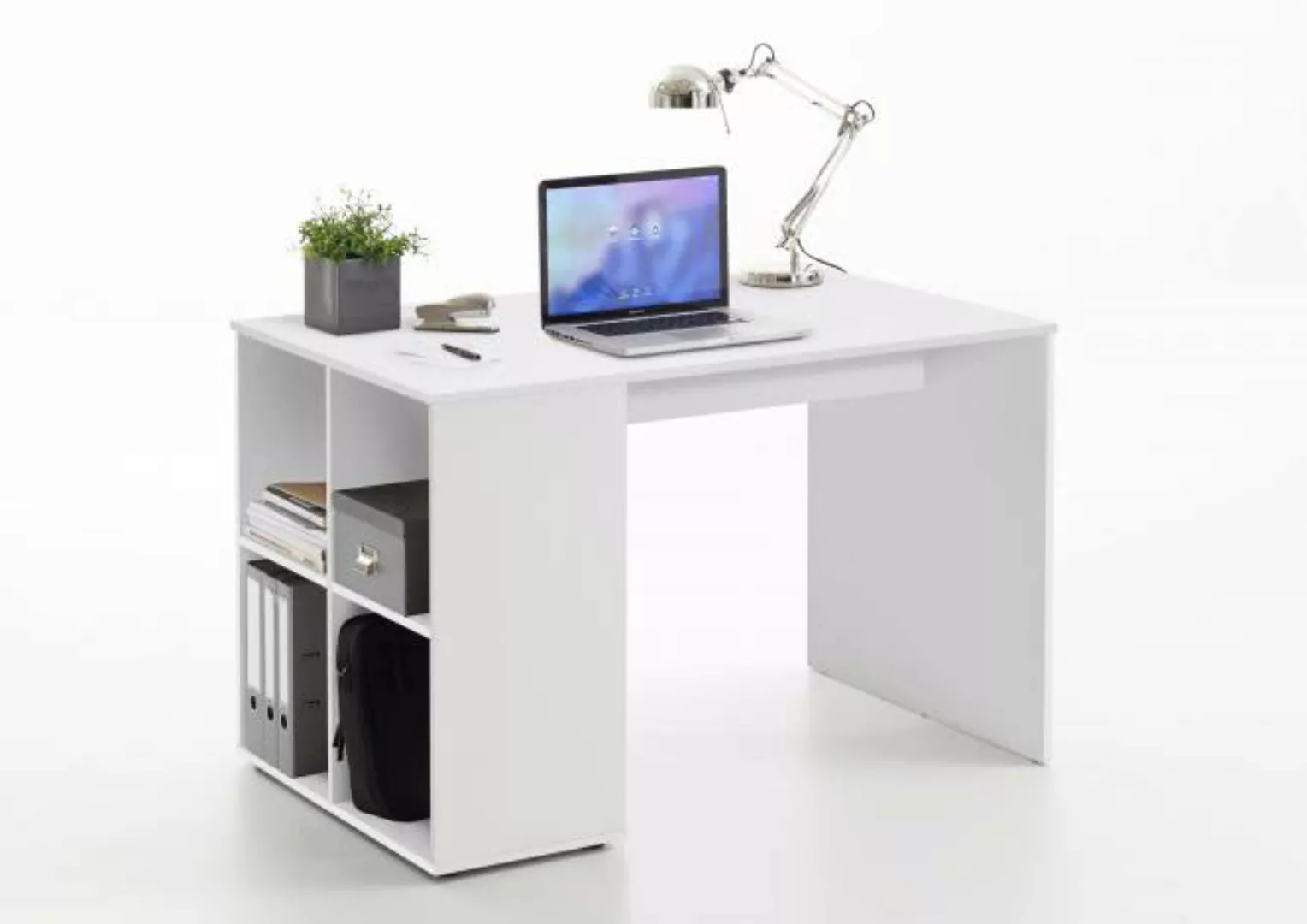GENT Schreibtisch inkl Regal von FMD Weiß günstig online kaufen