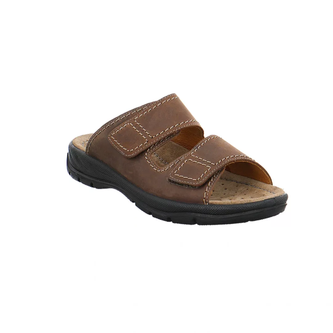 Jomos Pantolette "Mobila", Sommerschuh, Schlappen, Klettschuh, mit Lederinn günstig online kaufen