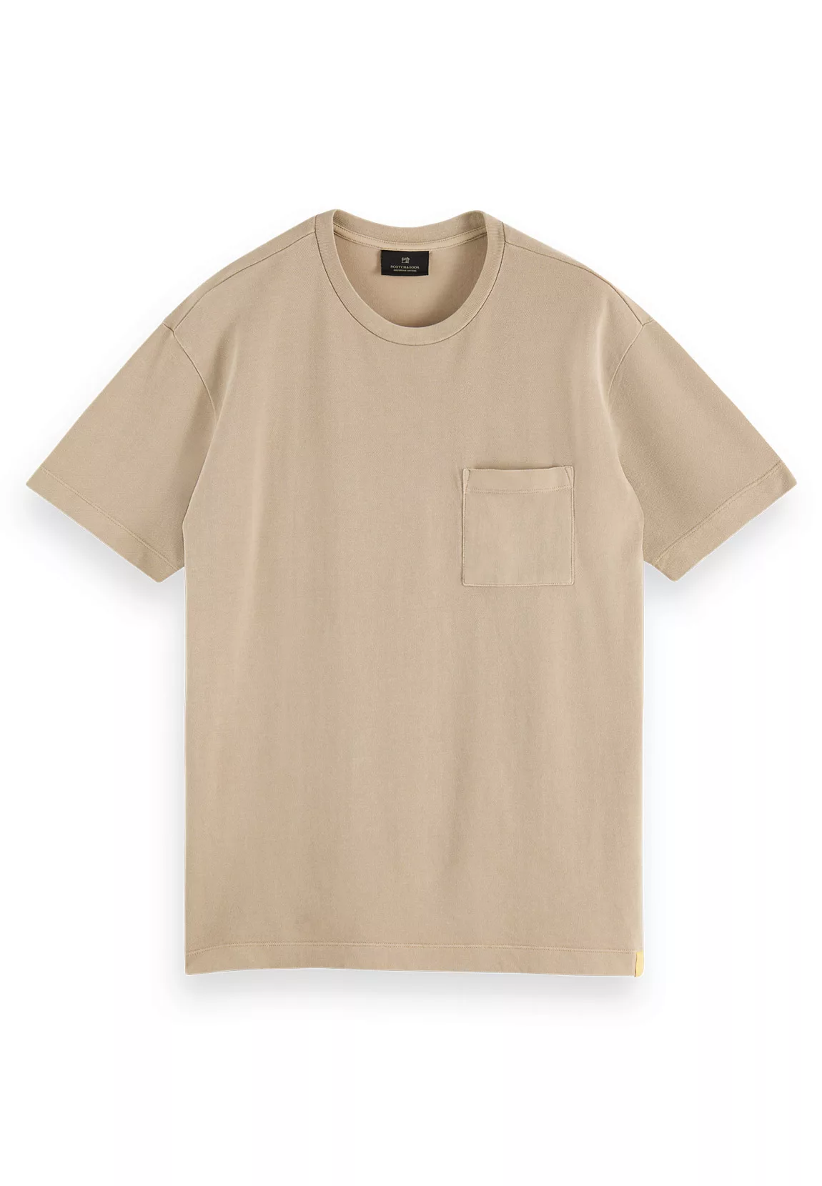 Scotch & Soda T-Shirt Men GARMENT DYED PIQUE CREWNECK TEE 160846 Beige günstig online kaufen