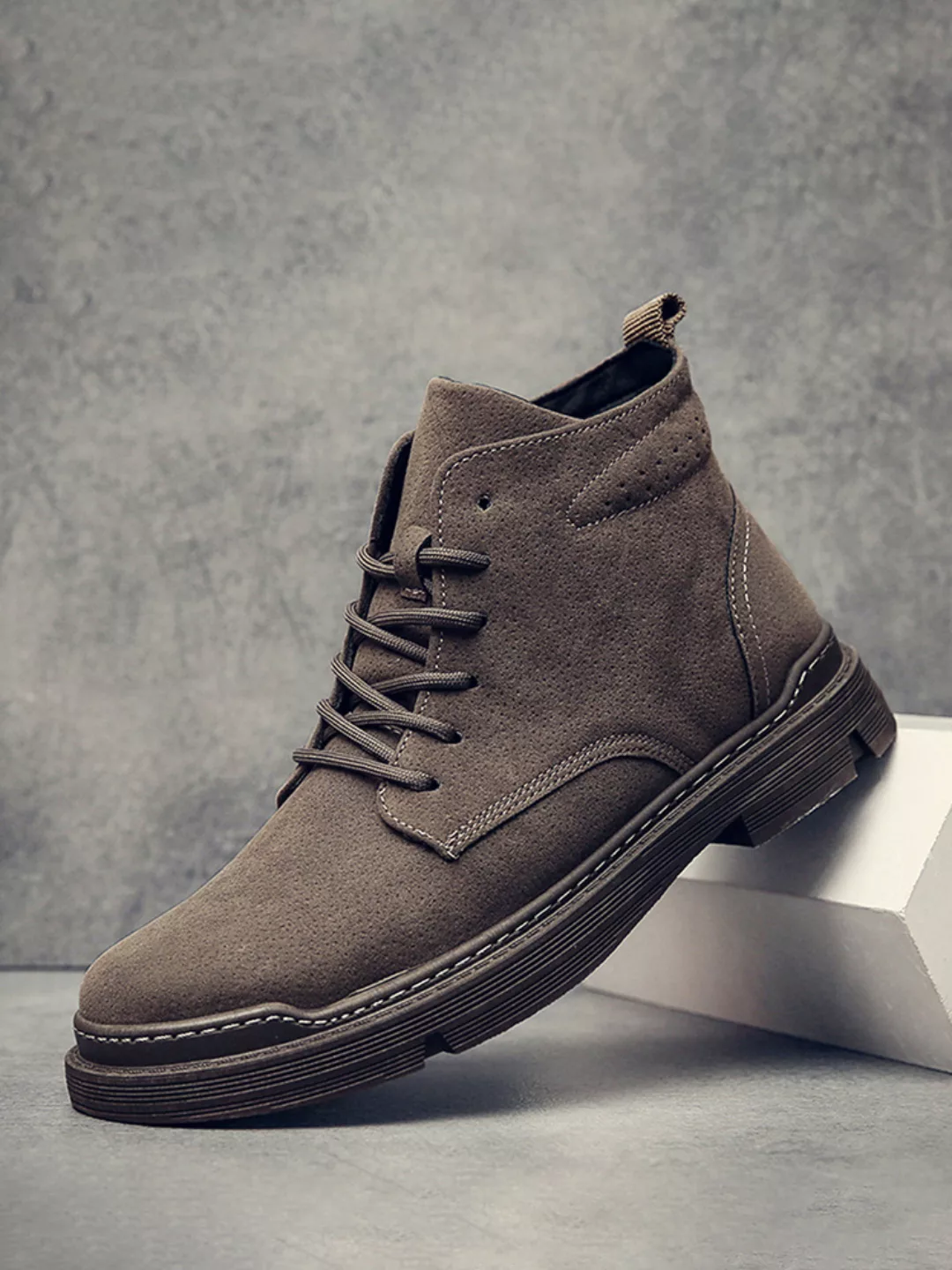 Herren Retro Einfache Mikrofaser Leder Rutschfeste Arbeitsstil Casaul Ankle günstig online kaufen