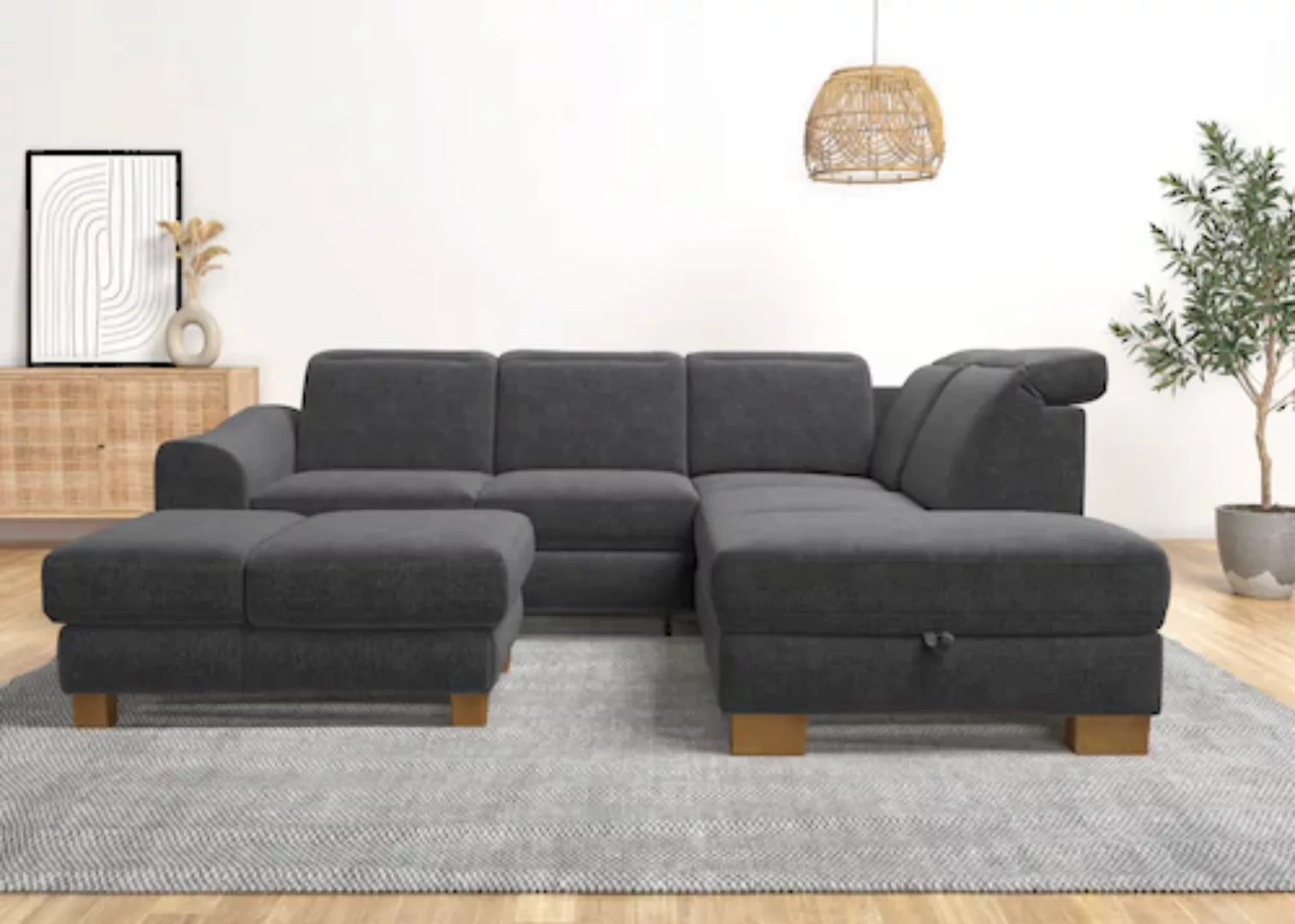 Home affaire Ecksofa »Dundee L-Form«, wahlweise mit Kopfteilverstellung und günstig online kaufen