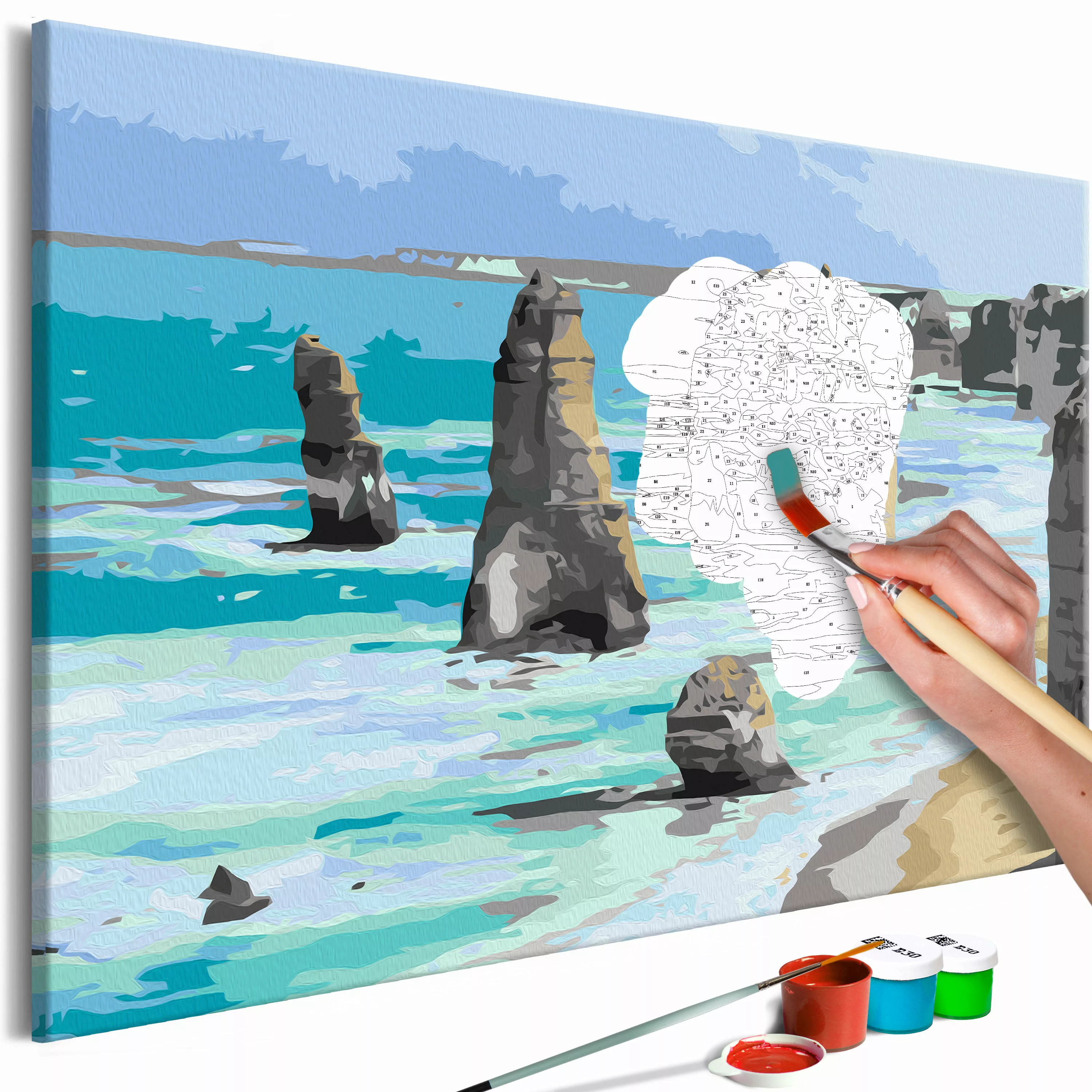 Malen Nach Zahlen - Rocks In The Sea günstig online kaufen