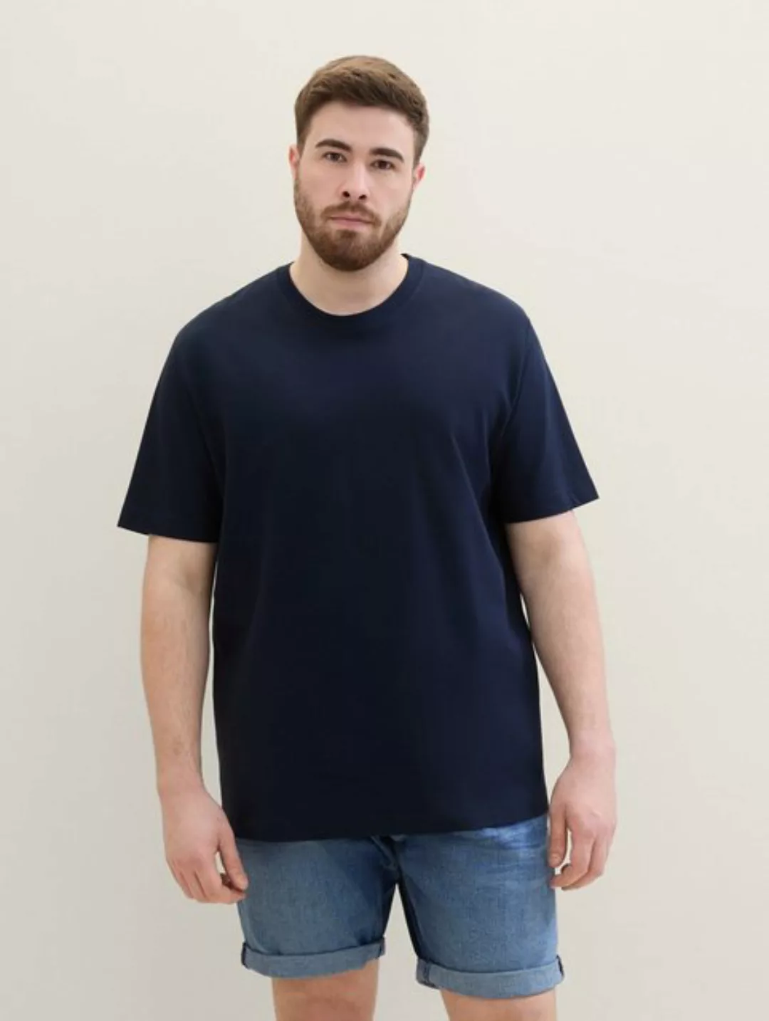 TOM TAILOR PLUS T-Shirt Plus - Piqué T-Shirt günstig online kaufen