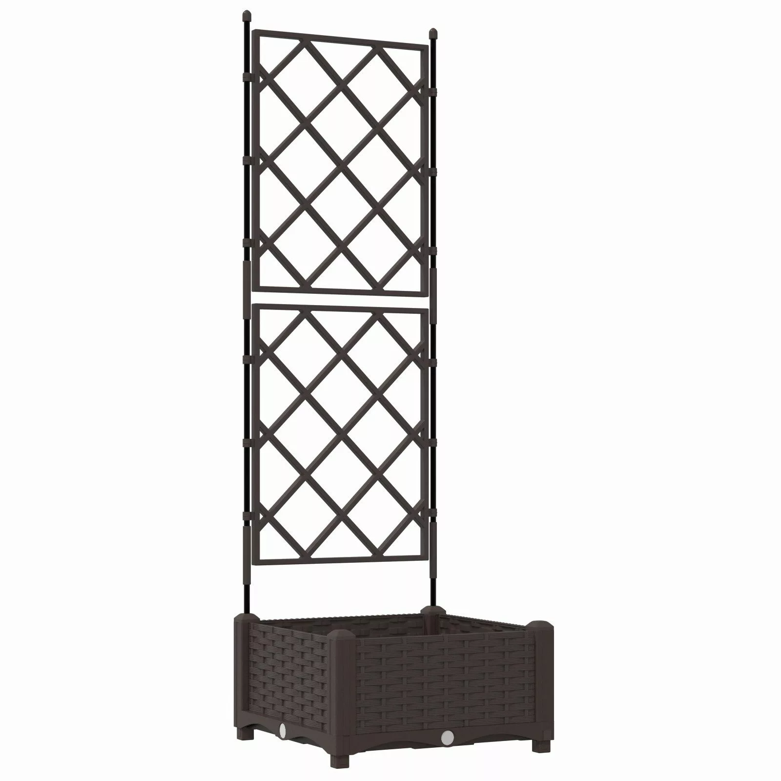 vidaXL Blumentopf Pflanzkasten mit Rankgitter Braun günstig online kaufen
