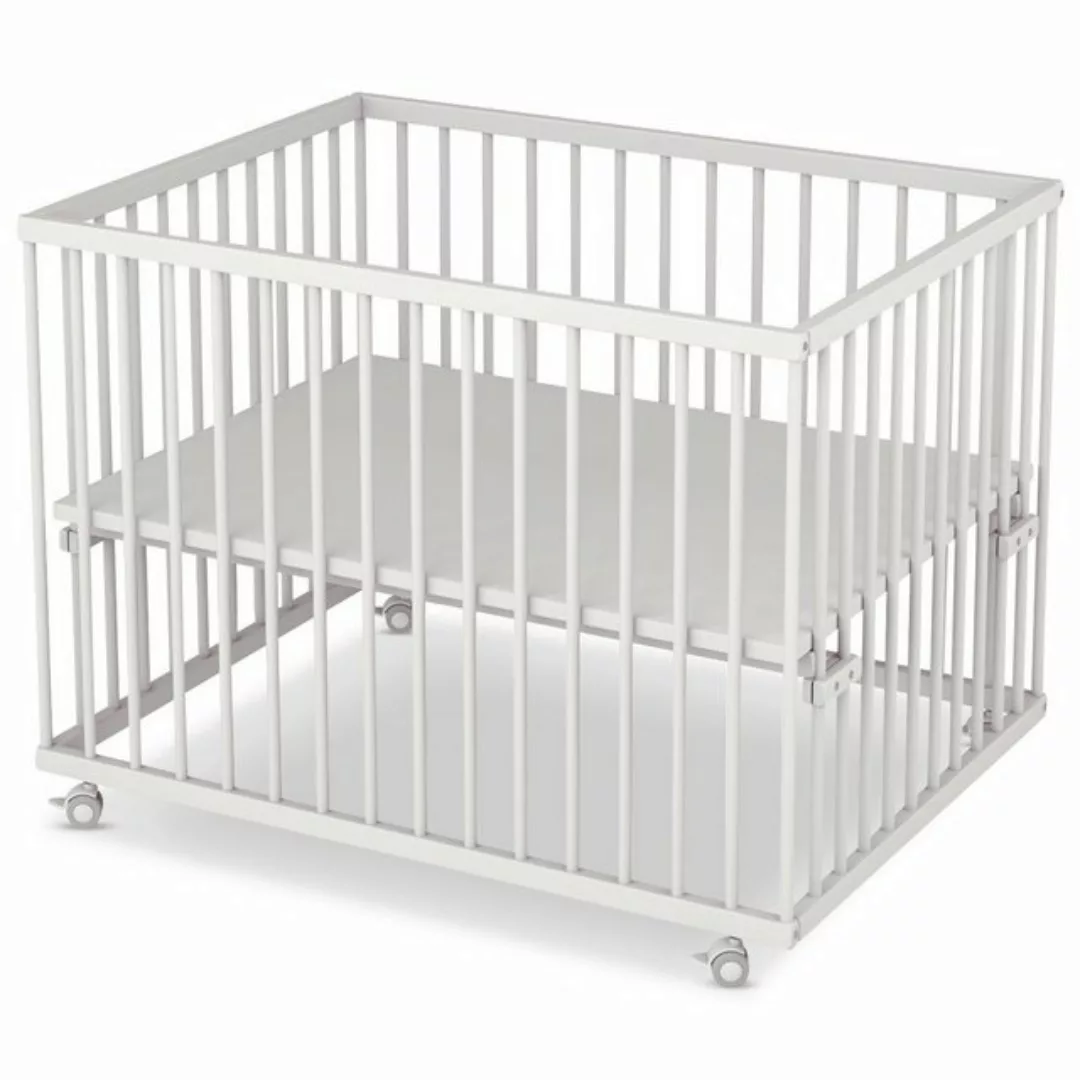 Sämann Babybett Laufgitter 75x100 cm weiß Premium Kollektion Laufstall für günstig online kaufen